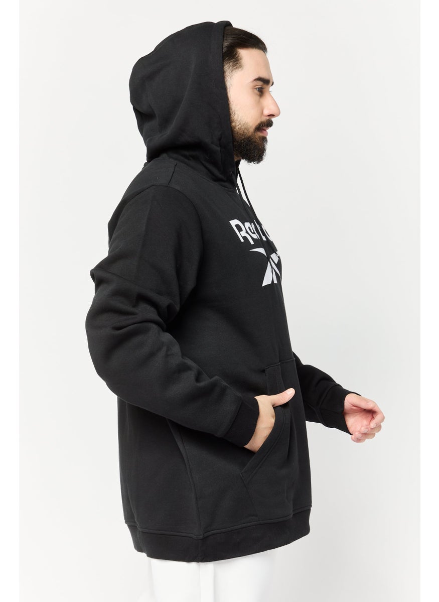 Reebok Men Sportswear Fit Long Sleeve Outdoor Hoodie, Black  - Image 2