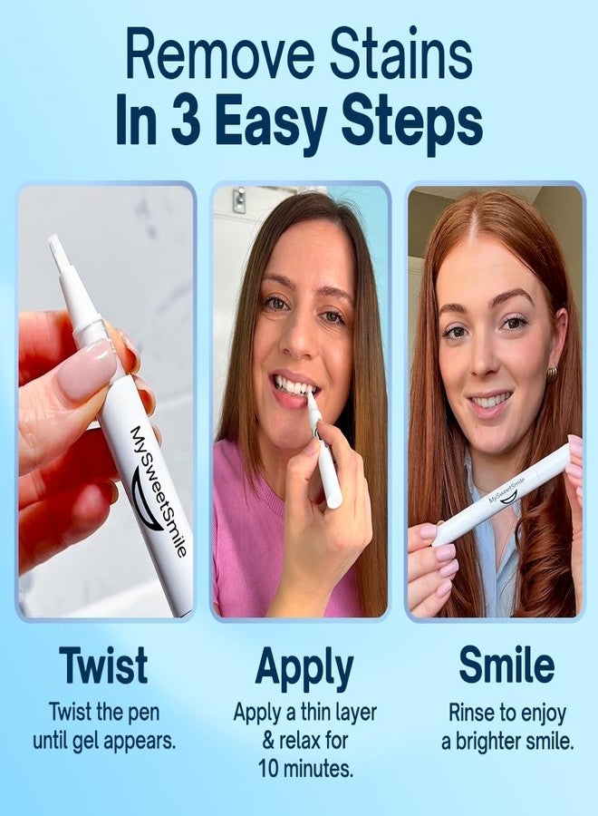 MySweetSmile Precision Whitening Pen – Whiter Smile in 10 Minutes – Targets Stains On Crooked & Crowded Teeth – Dentist-Approved & Enamel-Safe – IndyBest Award-Winning Brand – Fresh Mint Flavour - Image 3