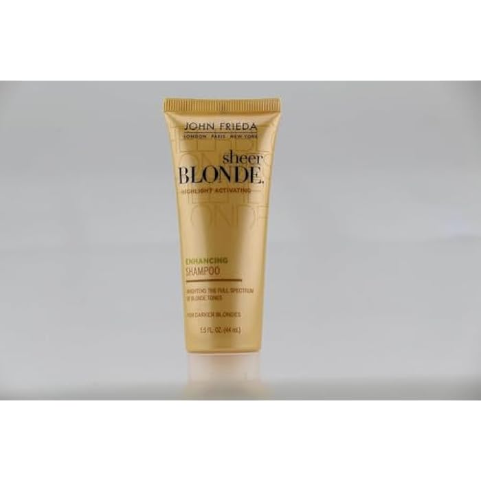 John Frieda Sheer Blonde Highlight Activating Daily Shampoo, Honey to Caramel, 1.5 oz (Pack of 6), For Darker Blondes - Image 2