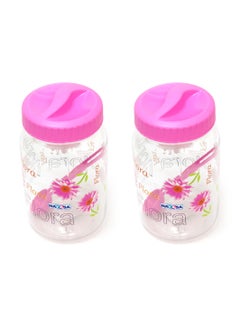 NAYASA Plastic Food Storage Containers with Spoon for Kitchen Barni 2 Pc Set Pink 1500ml  - Image 2