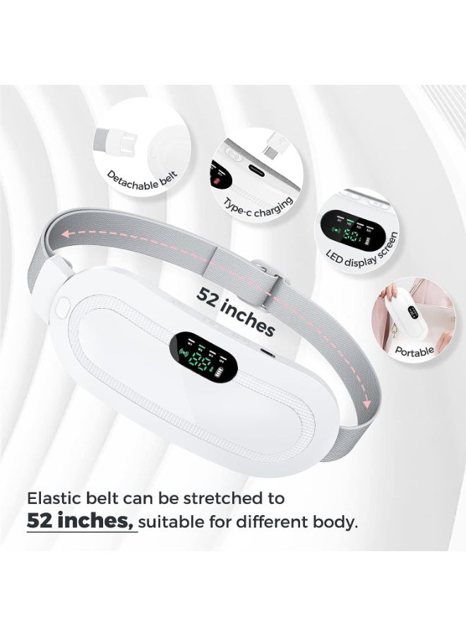 وسادة حرارية لاسلكية لآلام الدورة الشهرية والظهر – حزام تدفئة قابل للشحن USB مع 3 مستويات حرارة و4 أوضاع اهتزاز – مثالية للنساء والفتيات - Image 5