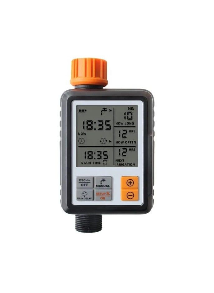 Large Screen Automatic Watering Timer Black/Orange