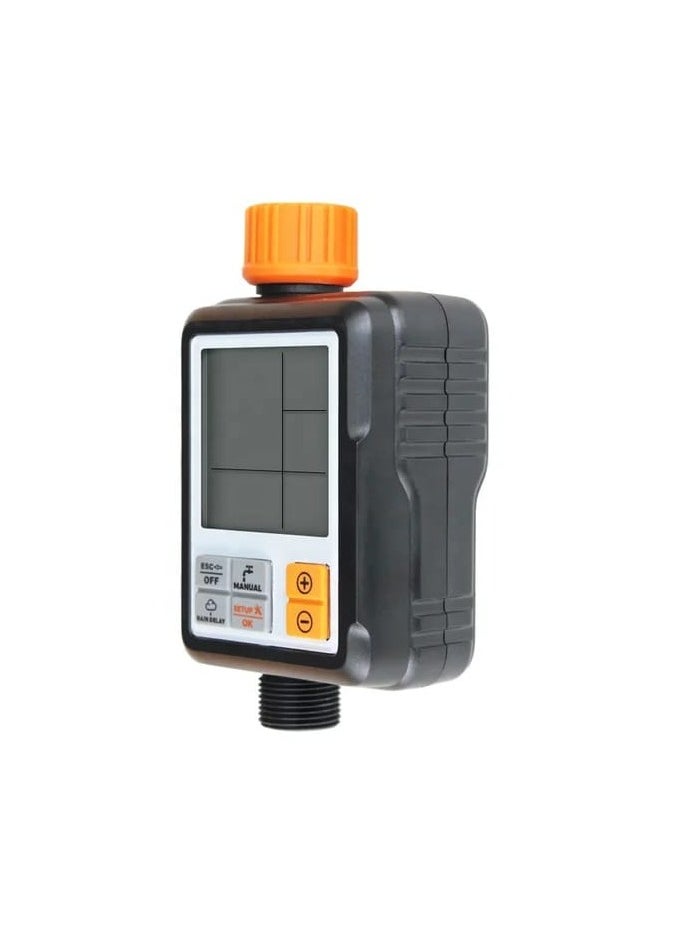 Large Screen Automatic Watering Timer Black/Orange