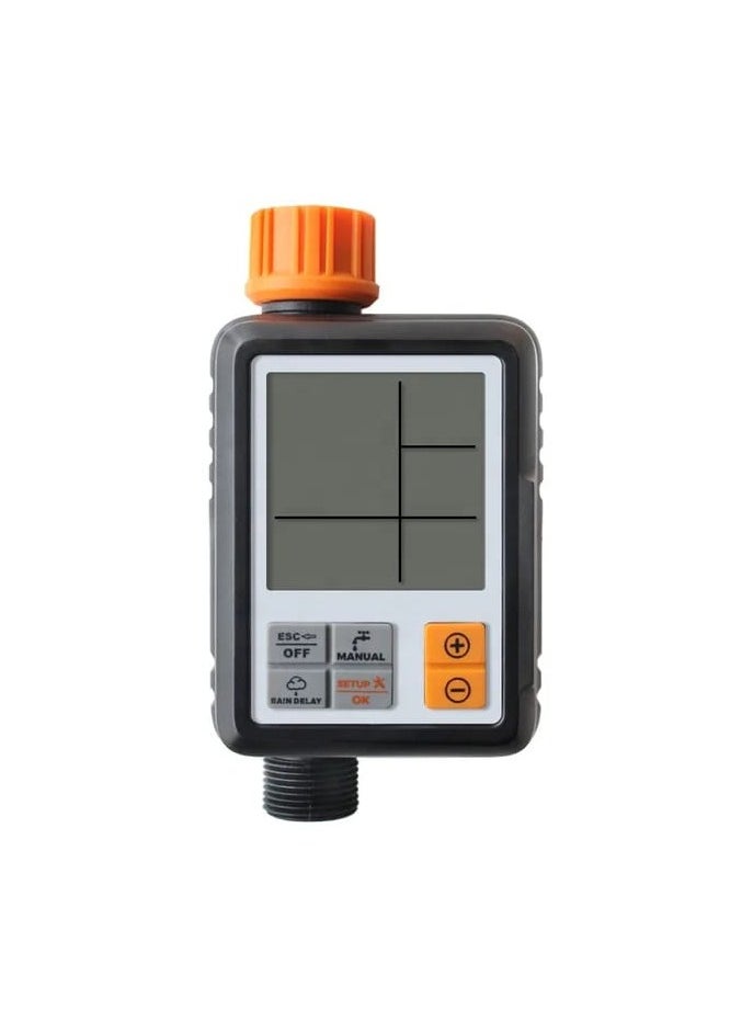 Large Screen Automatic Watering Timer Black/Orange