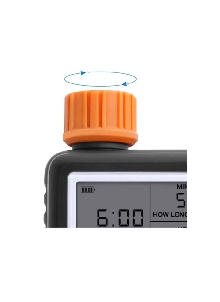 Large Screen Automatic Watering Timer Black/Orange