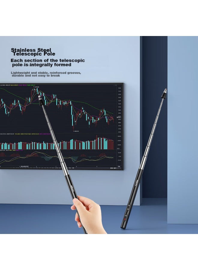 Whist 199 Page Turning Pen Green Light Lcd Screen Charging Laser Pen Teacher Teaching Projector Pen Ppt Courseware Page Turner Support Xibo Whiteboard Touch Lecture Pen Extendable Teaching Whip - Image 5
