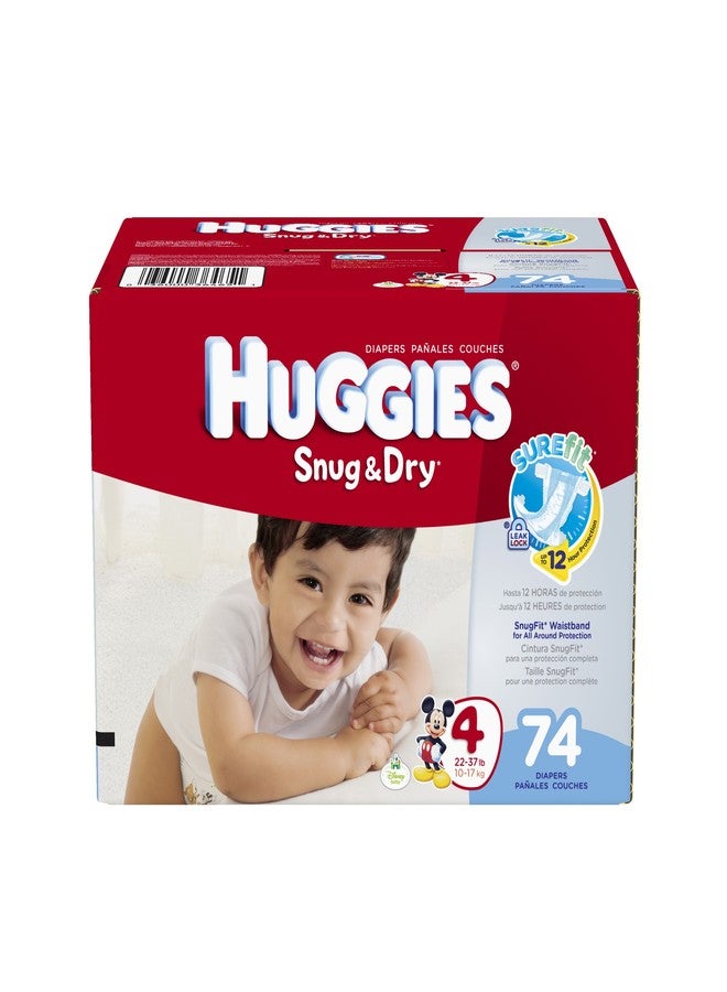 Huggies Snug and Dry Diapers Big Pack, Size 4, 74 Count - Image 1