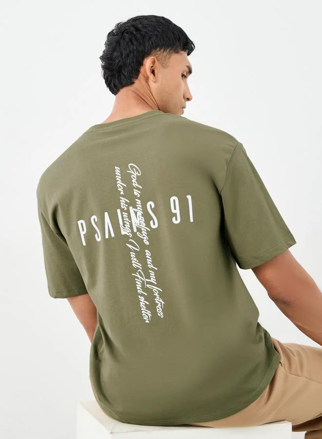 Styli Styli Slogan Back Print Oversized T-Shirt