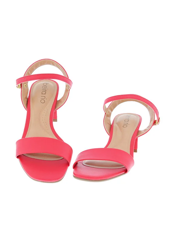 Beira Rio Mid Heels Sandals for Women – Sling Back Heel Sandals for Girls with Ankle Strap