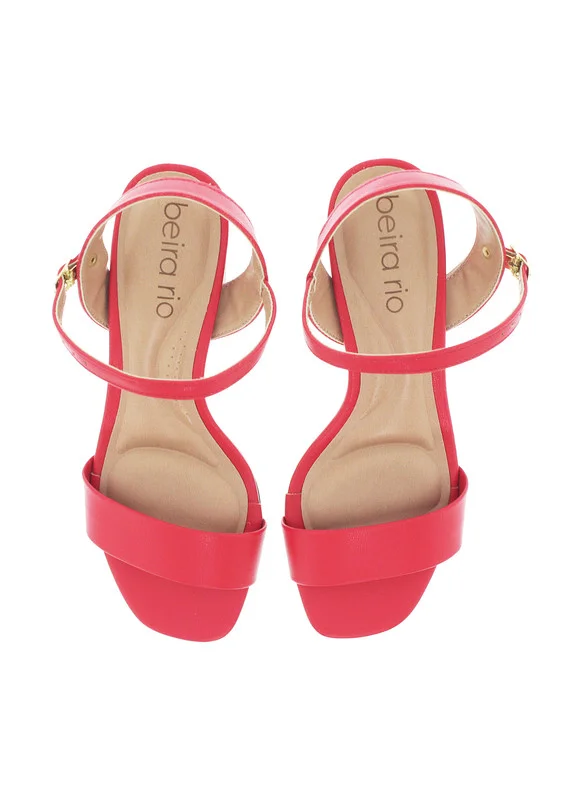 Beira Rio Mid Heels Sandals for Women – Sling Back Heel Sandals for Girls with Ankle Strap