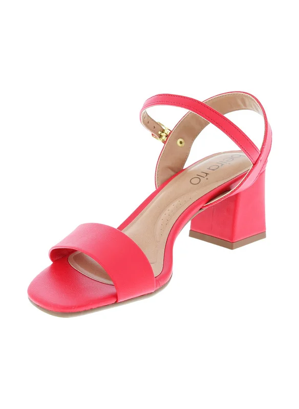 Beira Rio Beira Rio Ladies Mid Heel Sandals Red | Made In Brazil