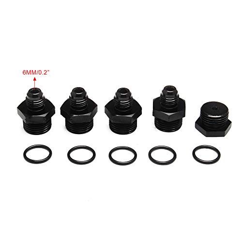 HTRACING Billet Fuel Rail Kit Compatible with LS LS1 LS2 LS3 LS6 Stock Intake Manifold 6AN+Hardware - Image 3