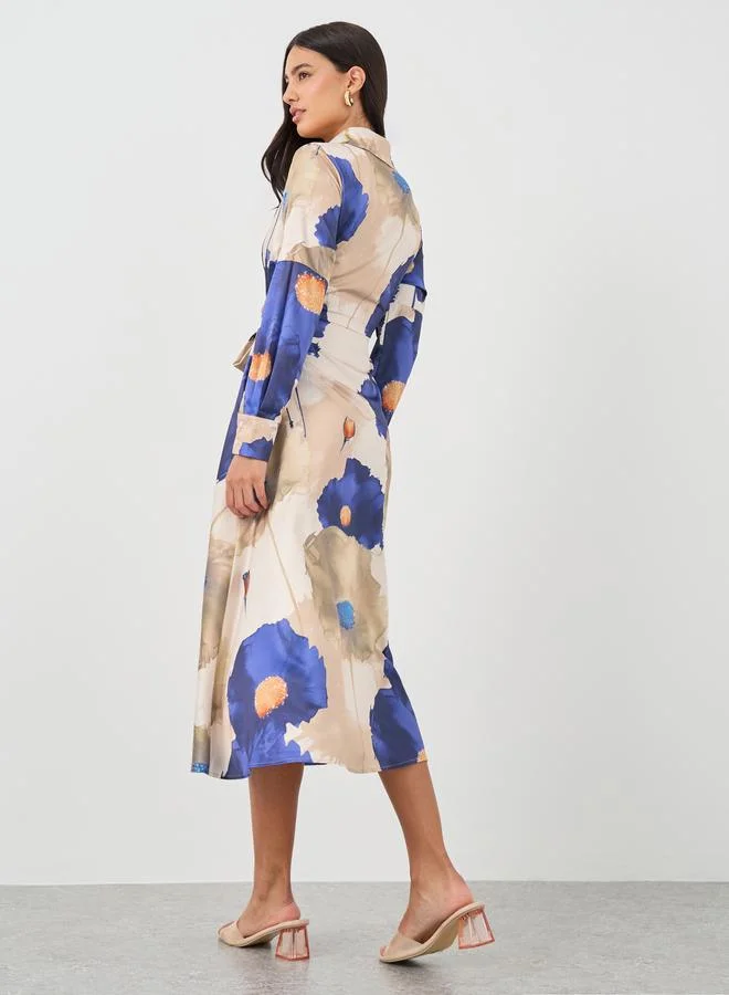 Styli Floral Print Dress