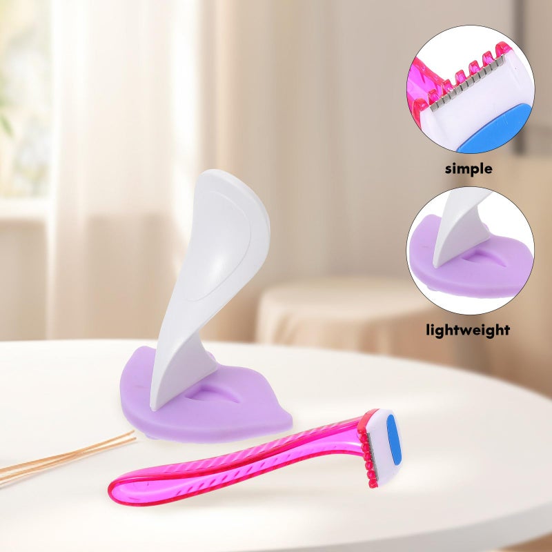 Red Compact Womens Bikini Hair Trimmer Set With Shaver Stencil Mold For Sensitive Skin - Image 5