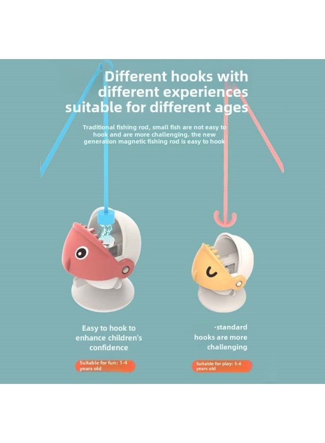 Children's Multifunctional Electric Rotating Magnetic Fishing Plate Toy 2-3 Years Old Baby Two Years Old Early Education Puzzle-Color:Powder [Magnetic Charging 1-4 Years Old] 55 Double Fish +8 Rods + Music Early Education (Adjustable Mute)  - Image 5