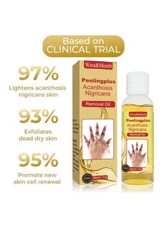 West&Month Peeling Plus-Acanthosis NigricansRremoval Oil,Dark Spot Corrector Oil, Acanthosis Nigricans Treatment For Dark Knuckle Finger Elbow And Knee Removal 50ML  - Image 2