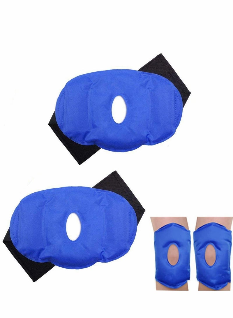 NIBEMINENT Ice Pack for Knee Cold Injury 2 Reusable Hot and Packs Surgery, Joint Pain, Arthritis Chronic Relief Swelling, Bruises Adjustable Flexible Knees, Elbows - Image 1