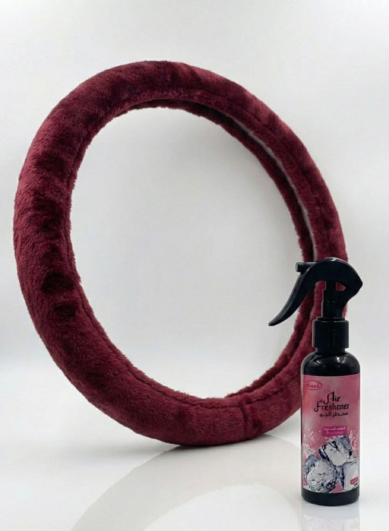 Fresh Steering Wheel Cover & Air Freshener Combo – Comfort Grip with Long-Lasting Freshness - Image 1