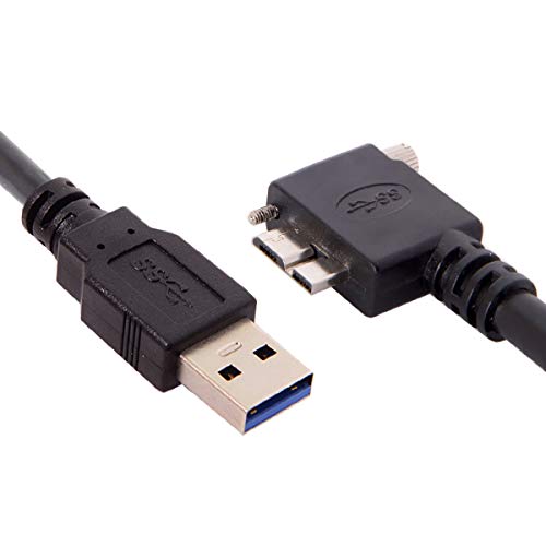 Cablecc 1.2m 90 Degree Right Angled Micro USB Screw Mount to 3.0 Data Cable for Industrial Camera - Image 5