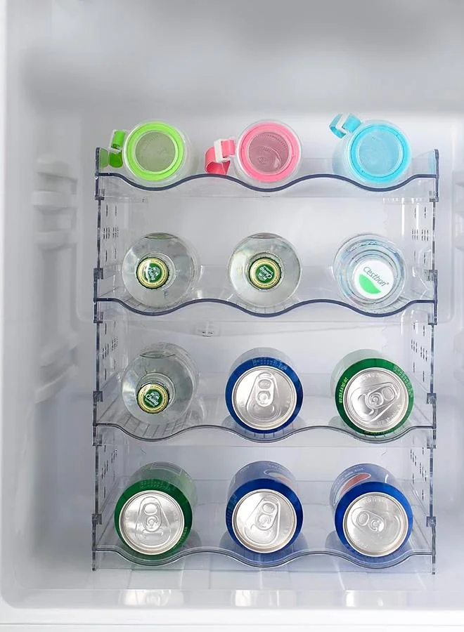 QUESERA 4 Pack Stackable Water Bottle Organizer/Holder -   for Cabinet , Kitchen Pantry n and Fridge