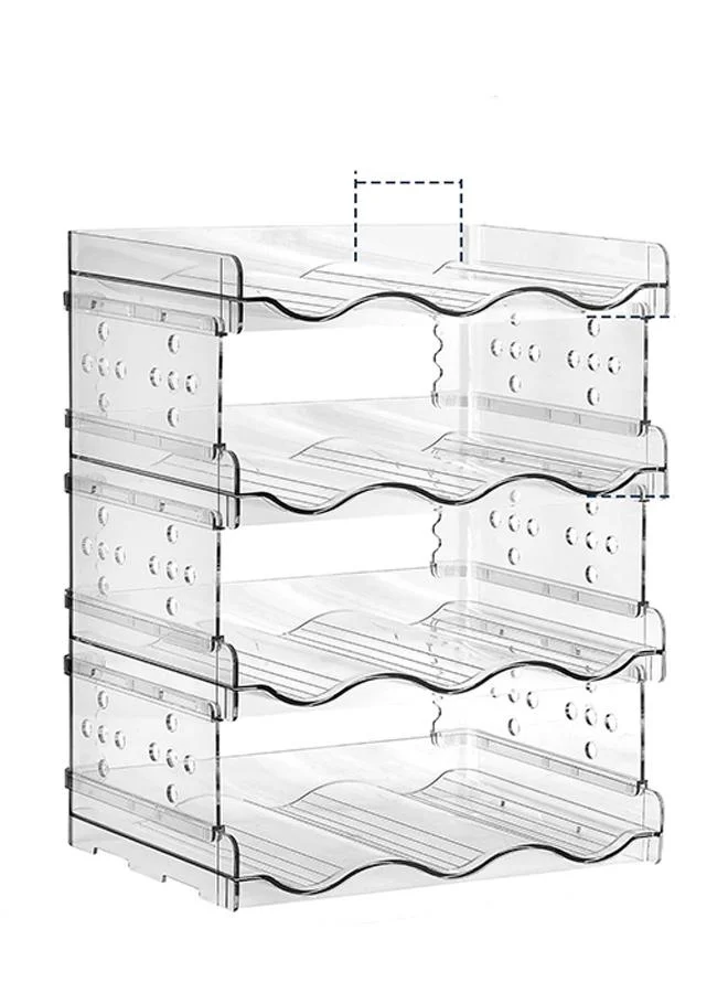 QUESERA 4 Pack Stackable Water Bottle Organizer/Holder -   for Cabinet , Kitchen Pantry n and Fridge