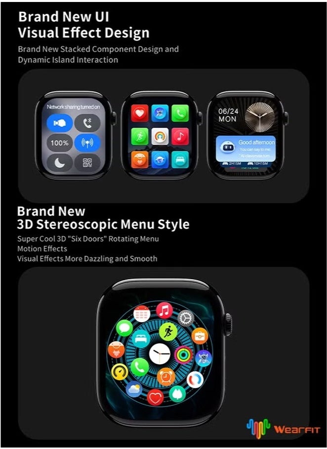 DAKS - AI Smartwatch with 2.02" AMOLED Display, AI Voice Assistant, Bluetooth Network Sharing, Real-Time Photo Preview, Customizable Dials, WeChat Voice Reply, Wearfit OS – Compatible with Android & iOS - Image 1