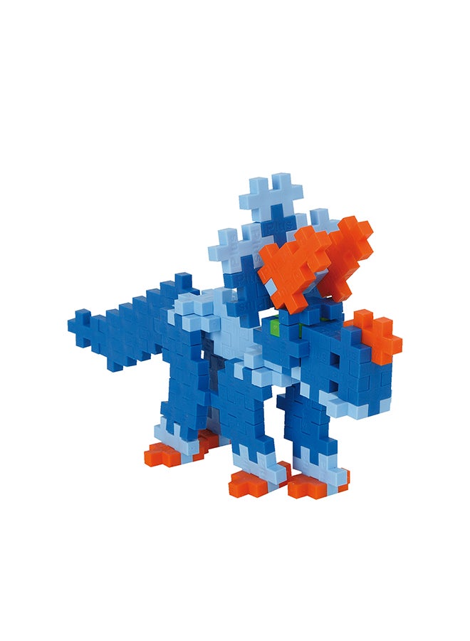 3D Dinosaur Figure Building Block Set,100 Interlocking Puzzle Pieces, Fun Stem Toys For Kids - Triceratops Maker Tube
