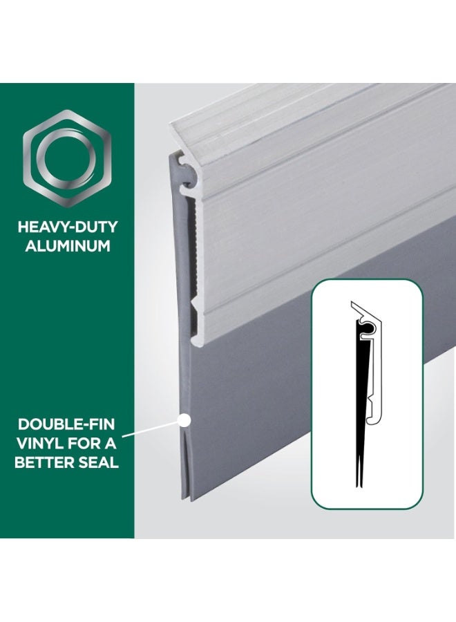 M-D Building Products 05389 All-Season Door Sweep, Heavy Duty Aluminum and Vinyl, Ideal for Residential & Commercial Use, Easy Installation, Ensure Comfort and Save Energy (36 Inch, Silver) - Image 3