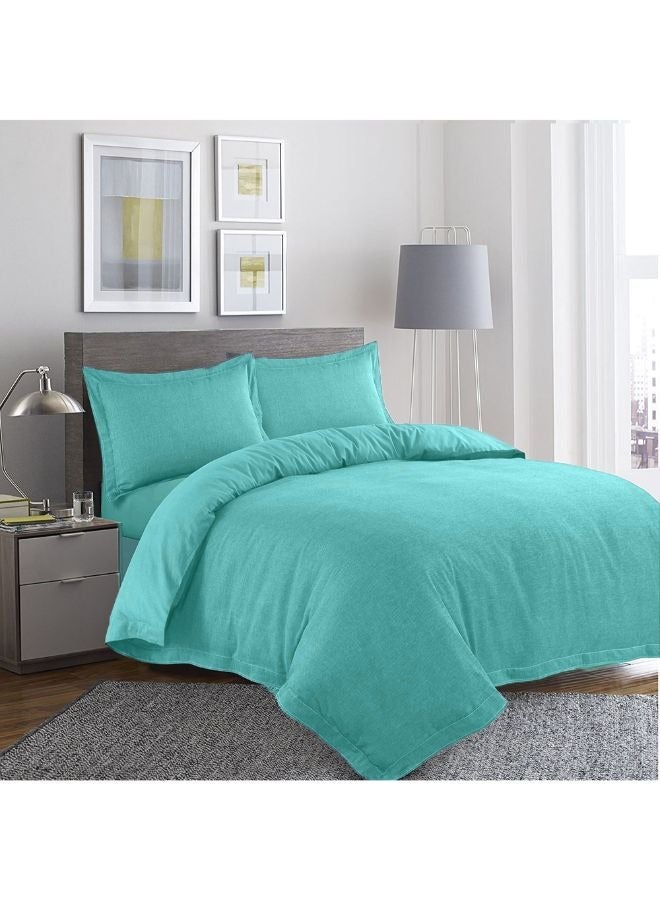 BYFT Orchard Exclusive (Sea Green) King Size Flat Sheet and Pillow covers (Set of 3 Pcs) Cotton percale Weave, Soft and Luxurious, High Quality Bed linen -180 TC  - Image 1