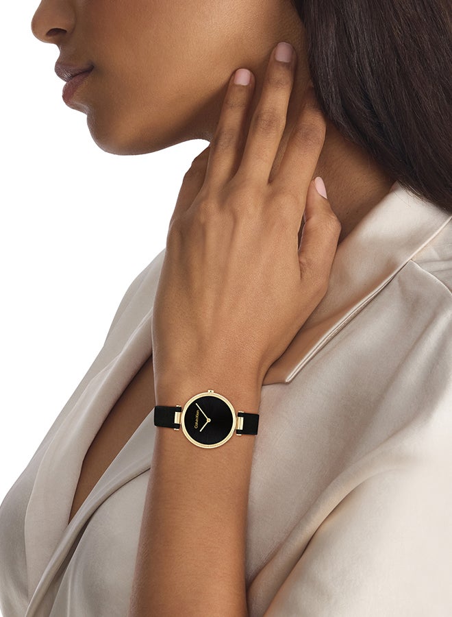 CALVIN KLEIN Women's Analog Round Shape Leather Wrist Watch 25100017 - 32 Mm - Image 4