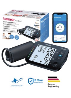 Beurer BM 54 Smart Automatic Blood Pressure Monitor for Home Use Blood Pressure Machine with Arrhythmia Detection & Colour-Coded Risk Indicator XL Upper-Arm Cuff 5 Year Warranty  - Image 1