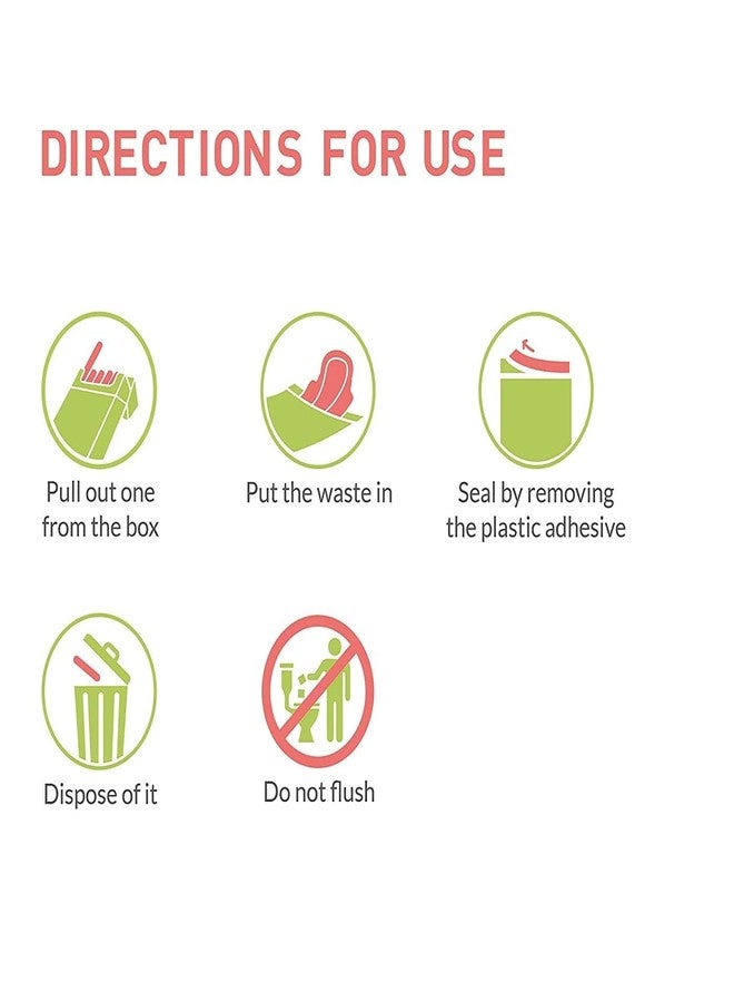 E-DUNIA Plastic Sanitary Disposable Bags - 100 Counts To Dispose Condoms, Tampons,Sanitary Pads, Diaper, Panty Liner And Personal Hygiene Waste, Grey - Image 3