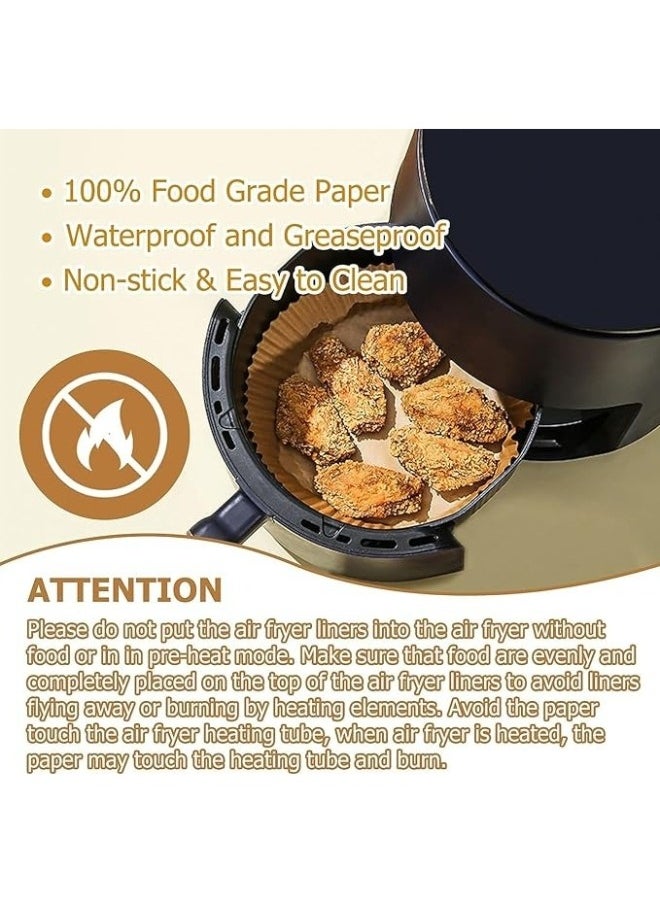 Generic Air Fryer Disposable Paper Liner, 100PCS Non-stick Air Fryer Paper Liners, Oil-proof Parchment Paper liners Disposable Air Fryer Liner, Food Pad Paper for Baking Microwave Roasting 20CM  - Image 5