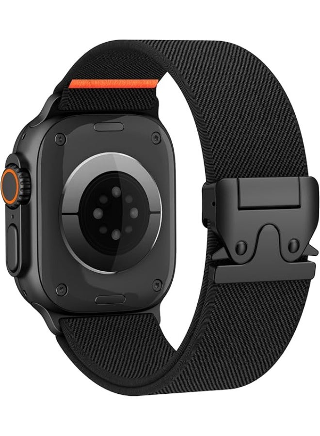 OLYSON Elastic Sport Band for Apple Watch Ultra Bands 42mm 41mm 40mm 38mm Men Women, Adjustable Parachute Buckle Nylon Fabric Wristband for iWatch Series 11 10 SE 9 8 7 6 5 4 3 - Image 1