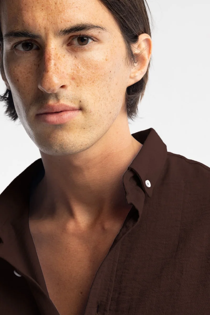 جيستو GIESTO Oversized Button-Up Long Sleeve Shirt