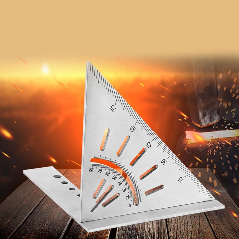 LABRIMP Stainless Steel Woodworking Measuring Ruler 45° 90° Carpentry Scribing Tool Precision Layout Square for Woodworking and Construction - Image 4