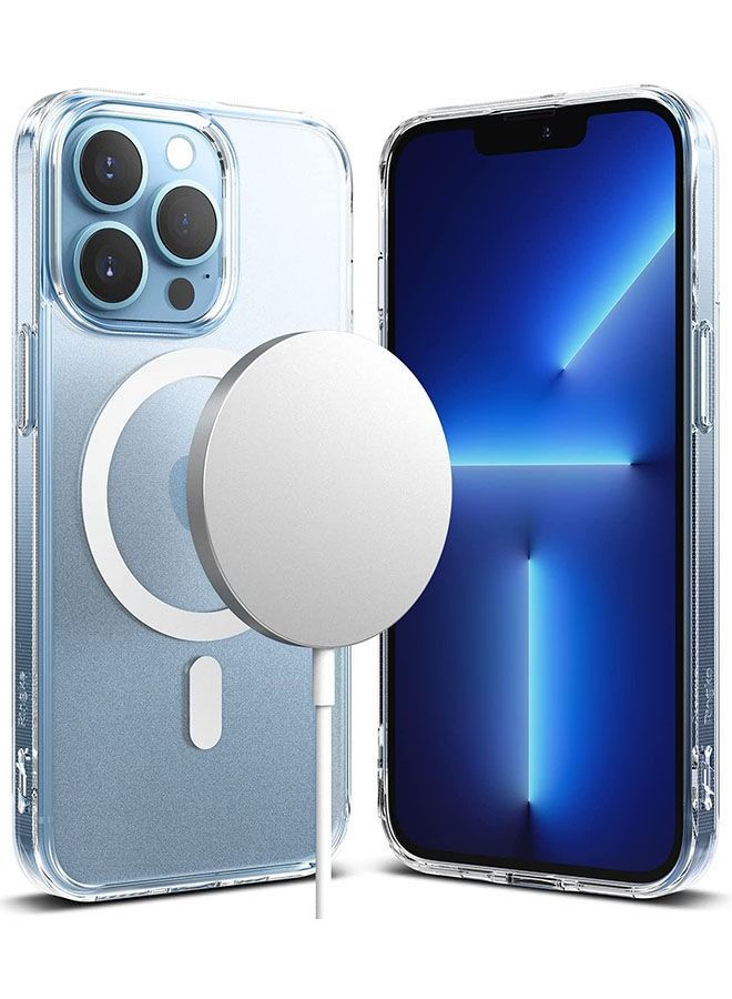 غطاء فروست صلب مغناطيسي شفاف لهاتف iPhone 13 Pro مع MagSafe شفاف غير لامع - Image 1
