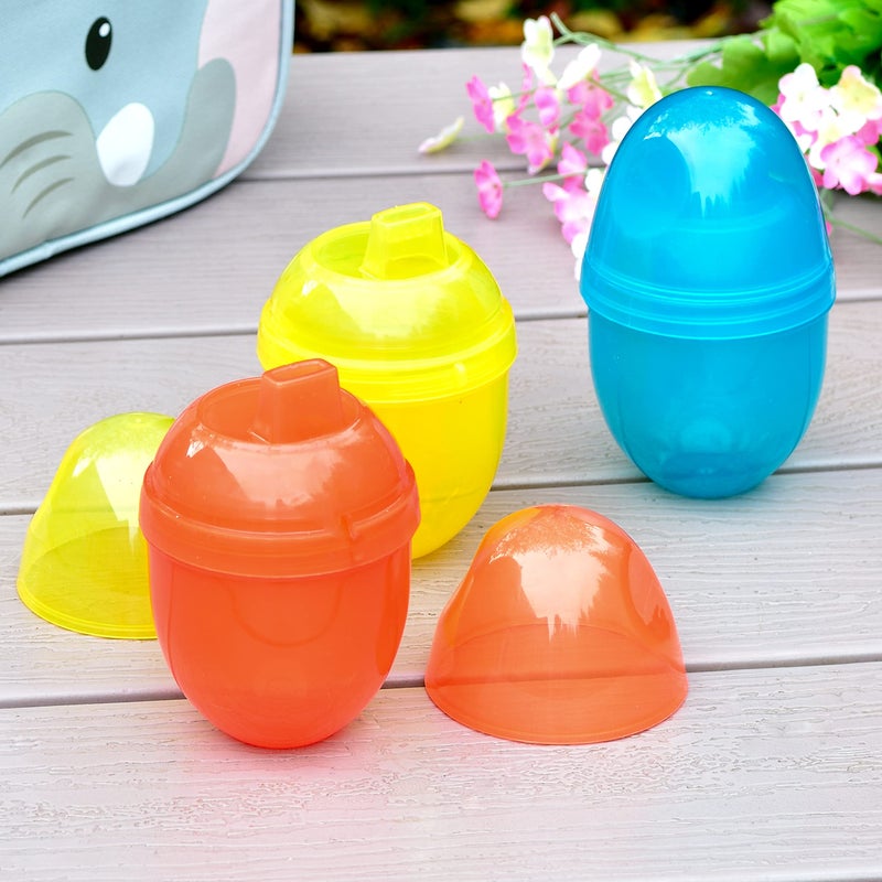Youngever 9 Pack 7 Ounce Kids Sippy Cups - 9 Assorted Color Sippy Cups for Infant, Toddler - Image 4