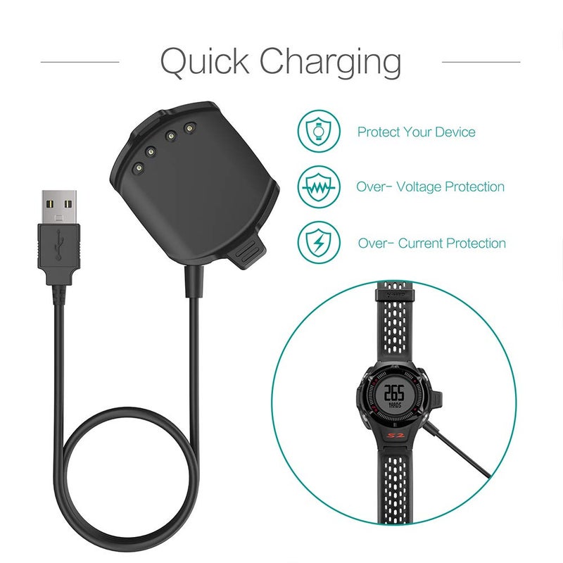TUSITA Charger Compatible with Garmin Approach S2 S4 - USB Charging Cable 100cm - GPS Golf Watch Accessories - Image 2