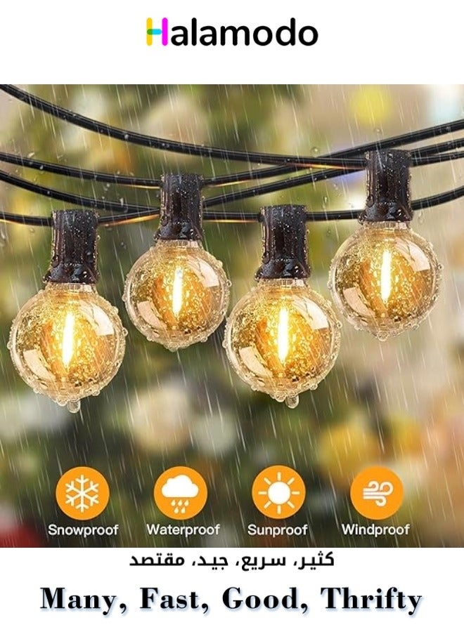 25 Packs Globe Festoon String Light Bulb  27feet Perfect for Outside Garden Backyard Balcony Camping Party - Image 1