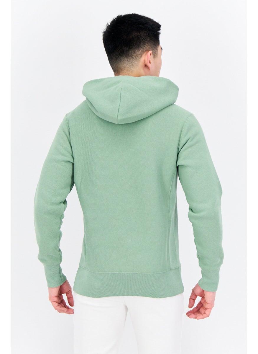 Champion Men Sportswear Fit Long Sleeve Outdoor Sweatshirts, Sage Green  - Image 3