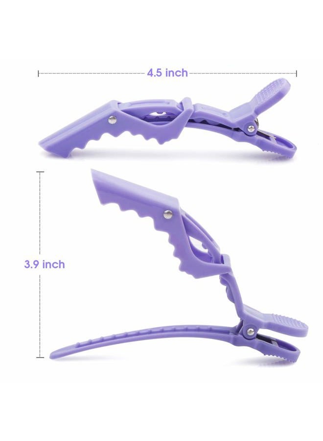 GLAMFIELDS 12 pcs Alligator Hair Clips for Styling Sectioning, Non-slip Grip Clips for Hair Cutting, Durable Women Professional Plastic Salon Hairclip with Wide Teeth & Double-Hinged Design - Image 2