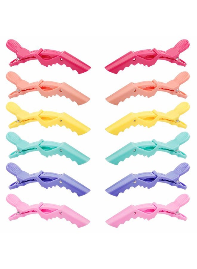 GLAMFIELDS 12 pcs Alligator Hair Clips for Styling Sectioning, Non-slip Grip Clips for Hair Cutting, Durable Women Professional Plastic Salon Hairclip with Wide Teeth & Double-Hinged Design - Image 1