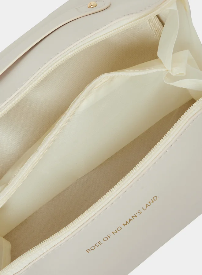 Styli  Plain Cosmetic Bag with Zip Closure and Top Handle  | Best Price UAE