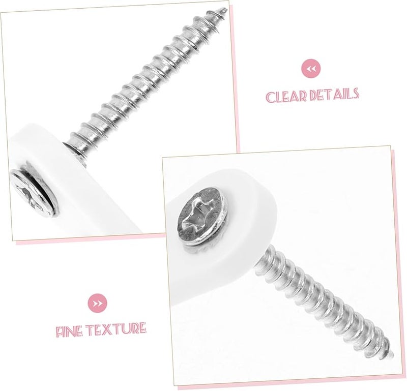 الخطافات البيضاء الخارجية المثبتة بالبراغي لتعليق أضواء السلسلة في الفناء والحديقة - Image 4