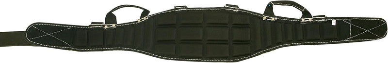 Gatorback Pro-Comfort Back Support Belt Black w/White Stitching. 1250 Duratek Nylon Belt with Molded Air Channel Padding, Carrying Handles and Suspender Loops (Extra Large 40-44 Inch Waist) - Image 3