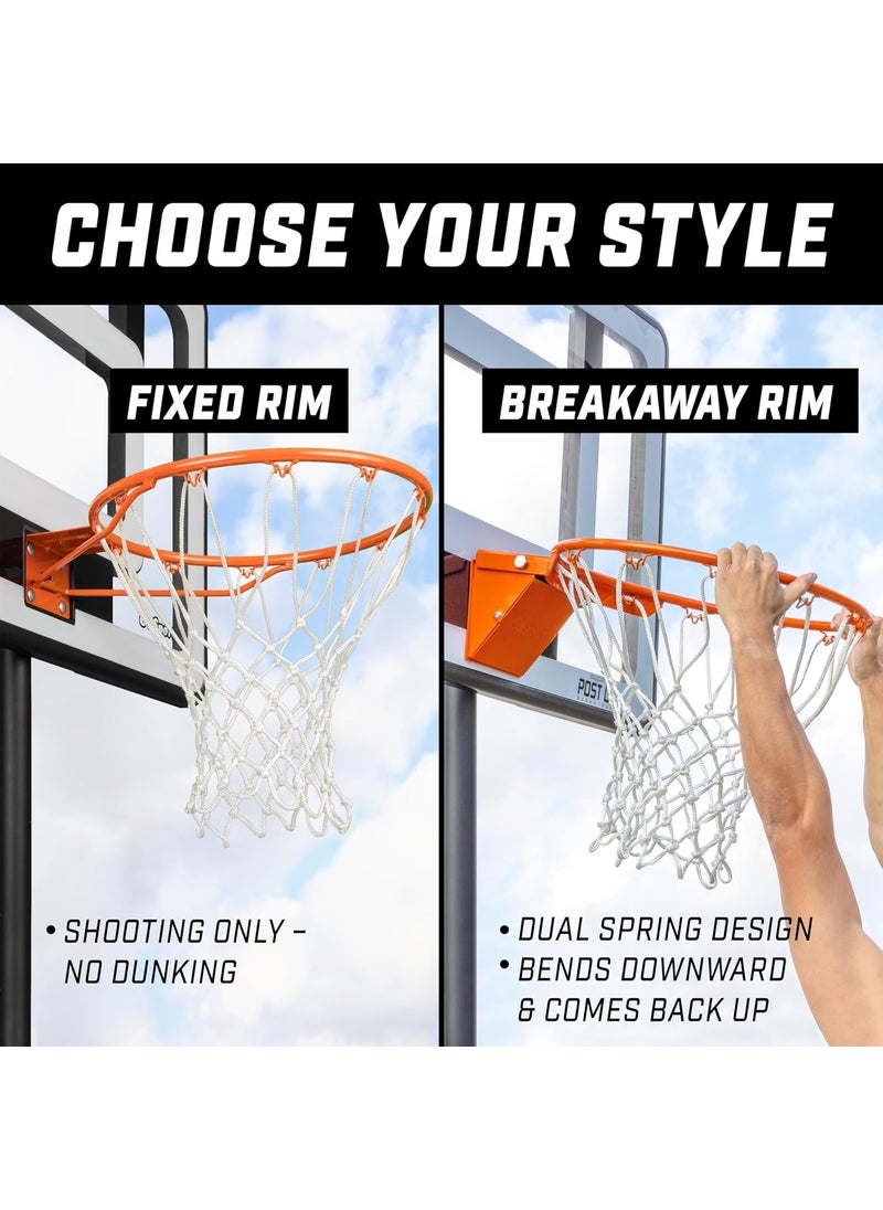 GoSports GoSports Regulation 18 Steel Basketball Rim  Choose from Fixed or Breakaway  Use for Replacement or Garage Mount  - Image 2