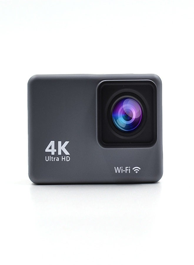 Generic 4K HD WiFi Anti-Shake Sports Camera Waterproof Remote Control Sports Camera with 128GB U3 Card, Remote Control and Accessories  - Image 1