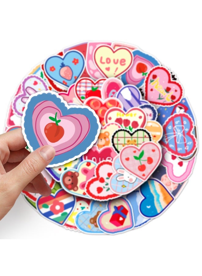 NIBEMINENT 50 Pcs Original Love Graffiti- Cute Stickers Deco Kit Waterproof Stickers, High Definition Printing Bright Colors, Suitable for Laptop Skateboard Luggage Water Bottle Guitar DIY - Image 3