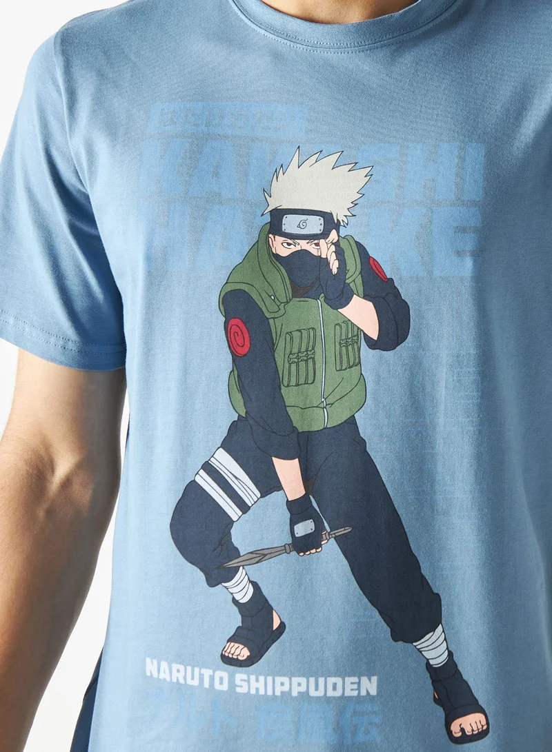 SP Characters Naruto Print Crew Neck T-Shirt